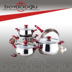 GÜLSAN GÜLSU ÇELİK TENCERE SET 9PRÇ.