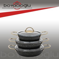 ALKAR DÖKÜM OMLET SET CAM KAPAKLI 18-20-22