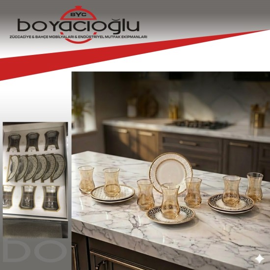 HERENCİA DİJİTAL 12PRÇ ÇAY SETİ