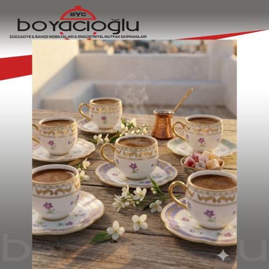 ACAR HXF-08879 JASMİNE 6LI KAHVE FİNCAN TK