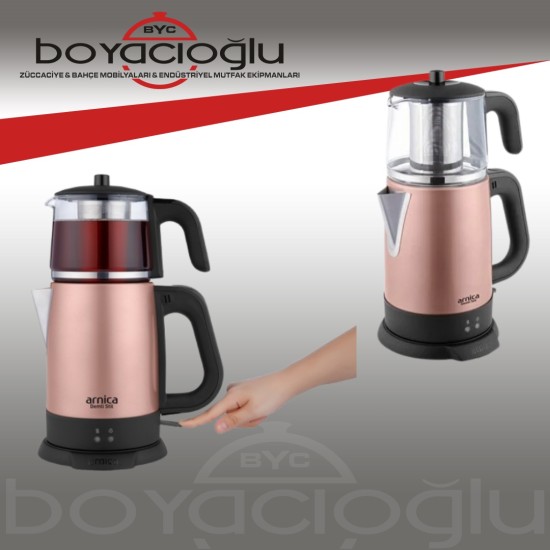 ARNİCA IH33200 DEMLİ ALT ÇELİK ÜST CAM ÇAY MAKİNESİ