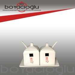 İKS-1312 BOSS PORSALEN KAŞIKLI BAHARAT TAKIMI