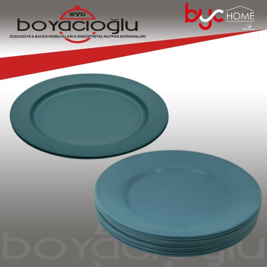 İMKA MELAMİN SEVİS TABAK 25CM TURKUAZ
