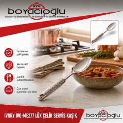 IVORY IVO-ME277 LÜX ÇELİK SERVİS KAŞIK