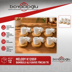 MELODY K12059 BAMBULU 6LI KAHVE FİNCAN TK