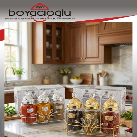 BYC K291 LÜKS TAŞLI İSTEME KAVANOZU 