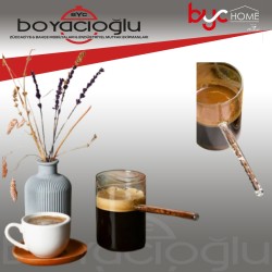 KA-BR-07 KAHVE ÇEKİRDEKLİ CAM CEZVE