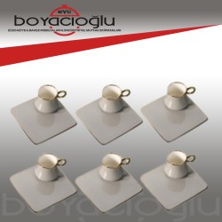BUENOS KB3070 SUNUMLU 6LI KAHVE FİNCAN TK.