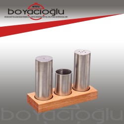 KISMET KBT-131 METAL 3LÜ TUZLUK TK. KÜRDANLI
