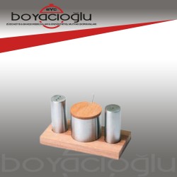 KISMET KBT-132 METAL 3LÜ TUZLUK BAHARATLIK TK