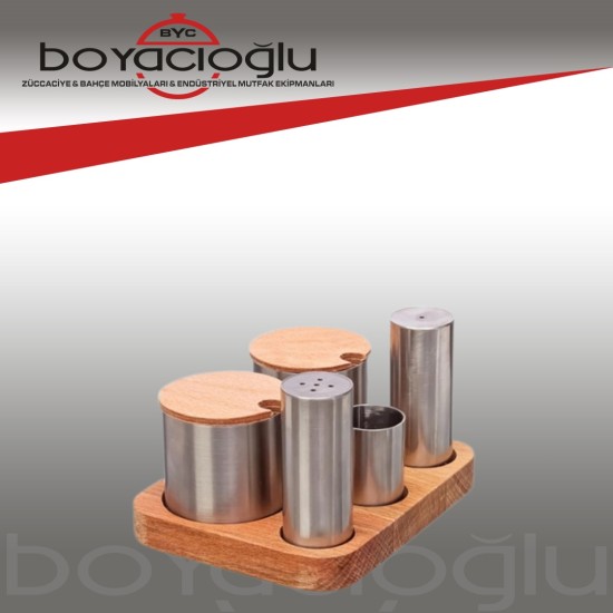 KISMET KBT-133 5Lİ BAHARATLIKLI TUZLUK TK. KISMET KBT-133 5Lİ BAHARATLIKLI TUZLUK TK.