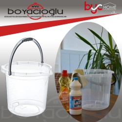 KP KR738 ŞEFFAF OLUKLU TEMİZLİK KOVA 15LT