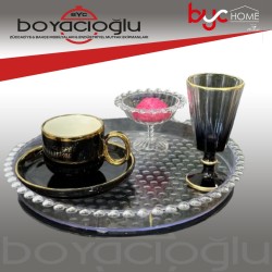 KRN-1208 BONCUKLU SUNUM PLS TEPSİ YUVARLAK