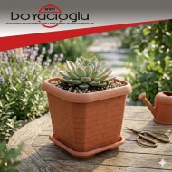 KARE ANTİK SAKSI 4NO 4LT