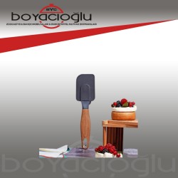 0021 WOODEN SİLİKON SPATULA