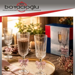 DELİSOGA KYR-5821 FİYONKLU FLÜT KAHVE YANI BARDAK 6LI