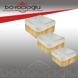 LUCA MIA LM-6012 BAMBU BAMBOO SEPET 3LÜ