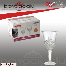 VİDREX MELODY AYAKLI KAHVE YANI BARDAK 6LI