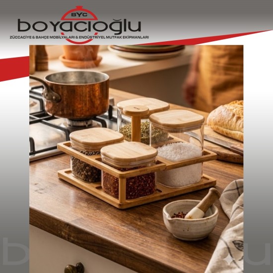 ACAR LND-07558 MALİBU 4LÜ BAHARATLIK