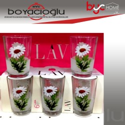 LAV-22010 SB1036ED ŞERİT PAPATYA SU BARDAK LAV-22010 SB1036ED ŞERİT PAPATYA SU BARDAK