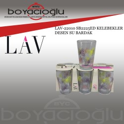 LAV-22010 SB2225ED KELEBEKLER DESEN SU BARDAK