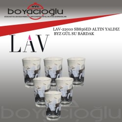 LAV-22010 SB856ED ALTIN YALDIZ BYZ GÜL SU BARDAK