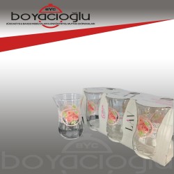LAV-30020 OPTSB3285ED DANTELLİ GÜL ÇAY BARDAK