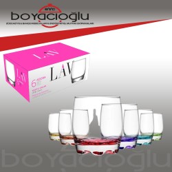 LAV-ADR15 PT068FC RENKLİ VİSKİ BARDAK