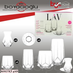 LAV-ALYAS2 ALYA ÇEYİZ SETİ ÇAY SETİ SU TK 24PRÇ