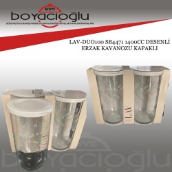 LAV-DUO140 SB4471 1400CC DESENLİ ERZAK KAVANOZU KAPAKLI