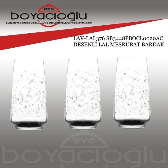 LAV-LAL376 SB3448PBOCL0020AC DESENLİ LAL MEŞRUBAT BARDAK LAV-LAL376 SB3448PBOCL0020AC DESENLİ LAL MEŞRUBAT BARDAK