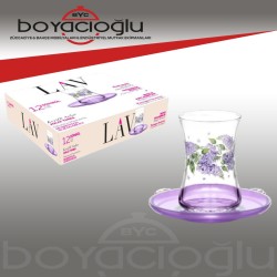 LAV-SUMBULS1 DESENLİ ÇAY SETİ