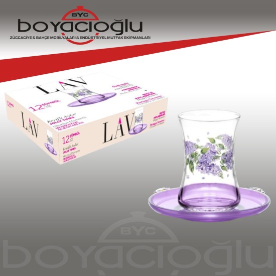 LAV-SUMBULS1 DESENLİ ÇAY SETİ LAV-SUMBULS1 DESENLİ ÇAY SETİ