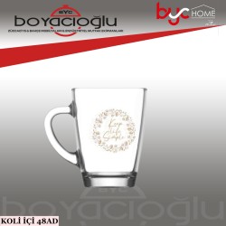 LAV-VEG412 SB5026MZ DESENLİ CAM KUPA BARDAK