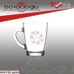 LAV-VEG412 SB5027MZ DESENLİ CAM KUPA BARDAK