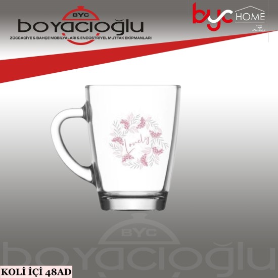 LAV-VEG412 SB5027MZ DESENLİ CAM KUPA BARDAK LAV-VEG412 SB5027MZ DESENLİ CAM KUPA BARDAK
