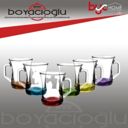 LAV-ZPL404 PT068EC RENKLİ CAM KUPA BARDAK