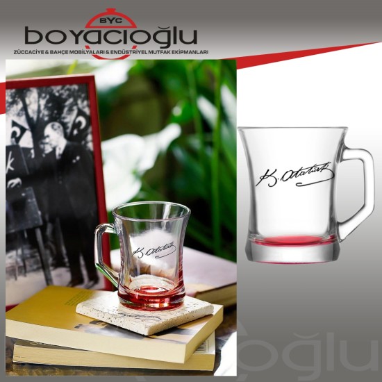 LAV-ZPL404 SB2105PT067MZ ATATATÜRKLÜ CAM KUPA BARDAK