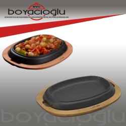LAVA DÖKÜM SICAK SERVİS TABAĞI 26X19 ALTLIKLI 