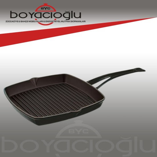 LAVA DÖKÜM 26X26 METAL SAPLI TAVA