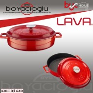 LAVA DÖKÜM YAYVAN TENCERE 24CM
