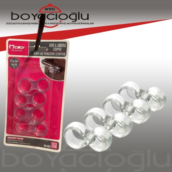 MELODİ M-082 SİLİKON PENCERE KAPI STOPERİ 4LÜ