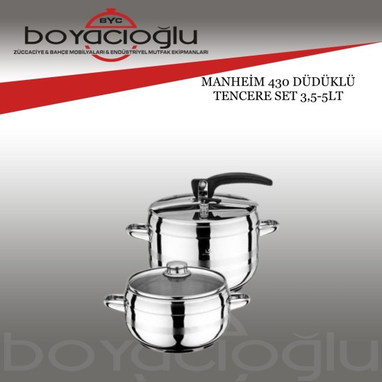 MANHEİM 430 DÜDÜKLÜ TENCERE SET 3,5-5LT MANHEİM 430 DÜDÜKLÜ TENCERE SET 3,5-5LT