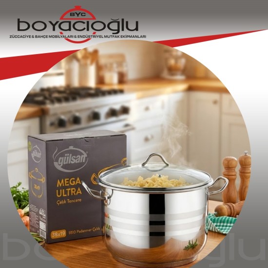 GÜLSAN ULTRA MEGA DERİN TENCERE 38X23CM AĞIR