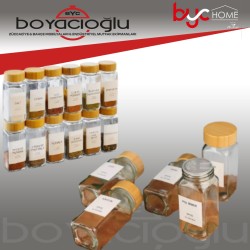 MİEN 7119008 12Lİ CAM BAHARATLIK