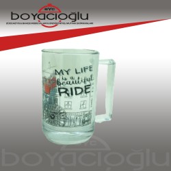 ELMASGLASS BERLİN DESENLİ KULPLU BARDAK