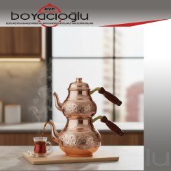 BAKIR İŞLEMELİ ÇAYDANLIK BÜYÜK