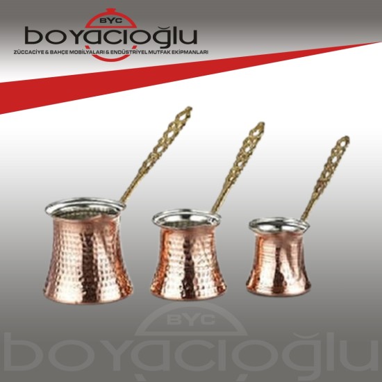 BAKIR CEZVE TAKIMI 3LÜ BAKIR CEZVE TAKIMI 3LÜ