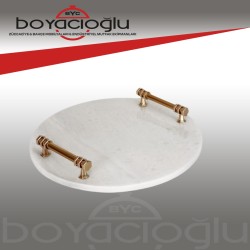 PALMİYE MERMER SUNUM TEPSİ YUV.