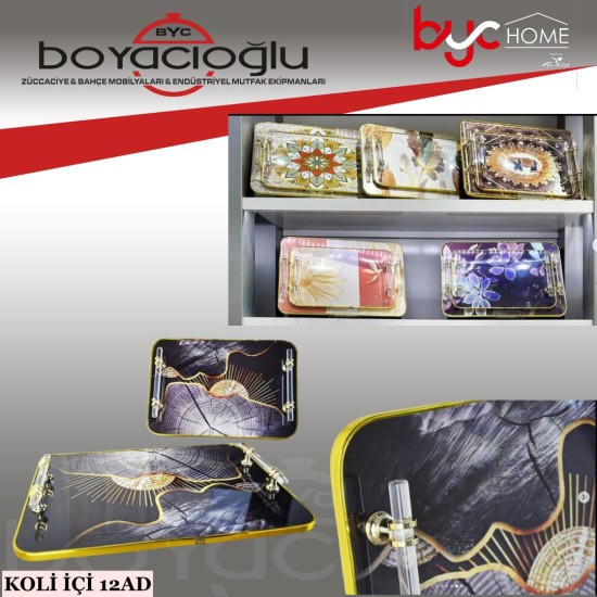 PAÇİ MTF-900196 DEKORATİF 2Lİ TEPSİ PAÇİ MTF-900196 DEKORATİF 2Lİ TEPSİ